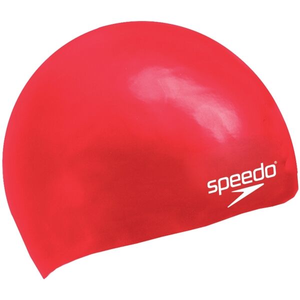 Speedo MOULDED SILC CAP JU Юношеска шапка за плуване, червено, Veľkosť Os