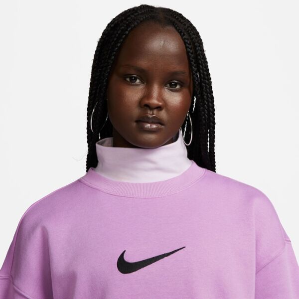 Nike NSW FLC OS CREW MS Damen Sweatshirt, Violett, Größe L