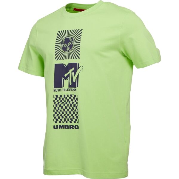 Umbro X MTV GRAPHIC TEE Мъжка тениска, светло-зелено, Veľkosť XL