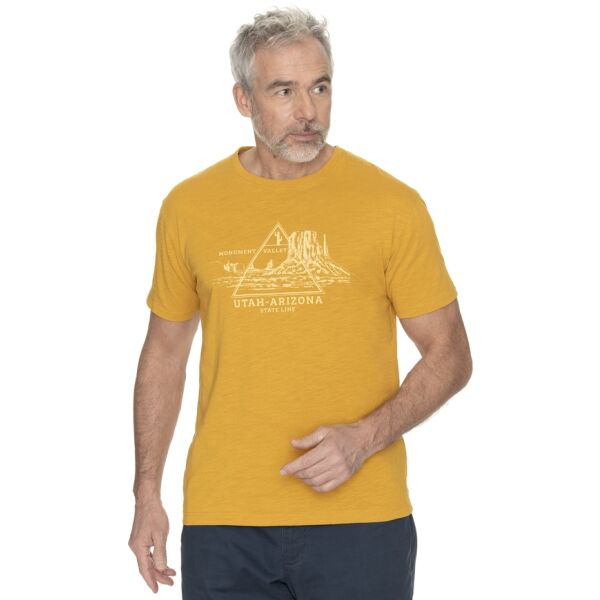 BUSHMAN DEMING Férfi póló, sárga, méret M