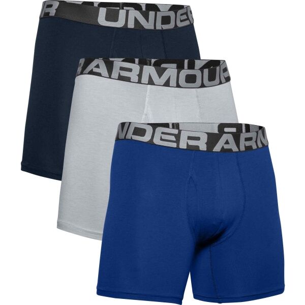 Under Armour UA CHARGED COTTON 6IN 3 PACK Pánske boxerky, modrá, veľkosť