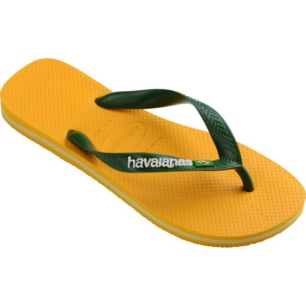 HAVAIANAS BRASIL LOGO Uniszex flip-flop papucs, sárga, méret 45/46