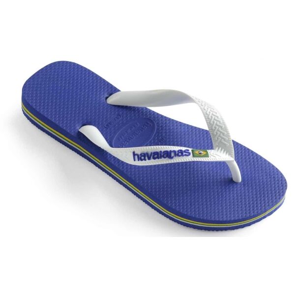 HAVAIANAS BRASIL LOGO Uniszex flip-flop papucs, kék, méret 39/40