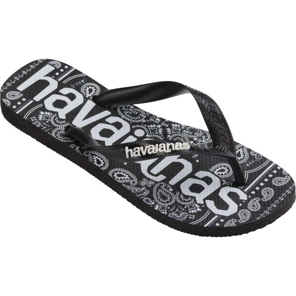 HAVAIANAS TOP LOGO MANIA FASHION Uniszex flip-flop papucs, fekete, méret 37/38