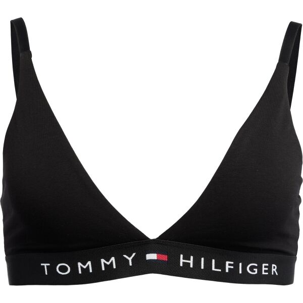 Tommy Hilfiger TH ORIGINAL-UNLINED TRIANGLE Дамско спортно бюстие, черно, Veľkosť M