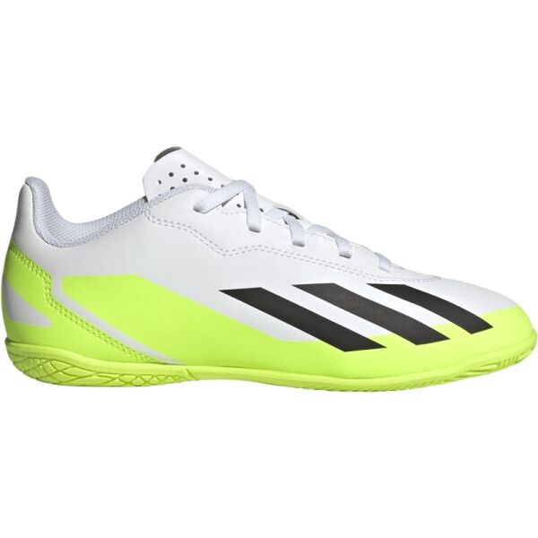 adidas X CRAZYFAST.4 IN J Detská halová obuv, biela, veľkosť