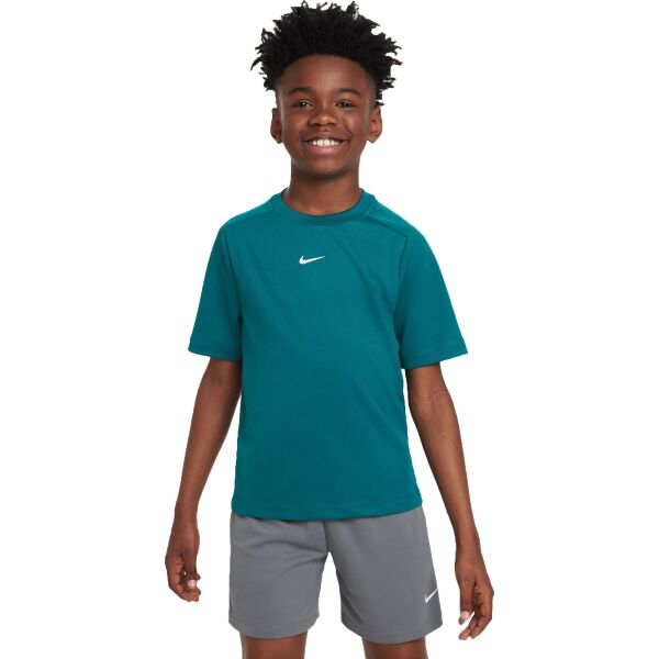 Nike DF MULTI SS TOP Fiú póló edzéshez, sötétzöld, méret L