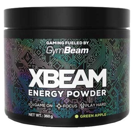 GymBeam ENERGY POWDER - XBEAM 360 G ZELENÉ JABLKO - Doplněk stravy