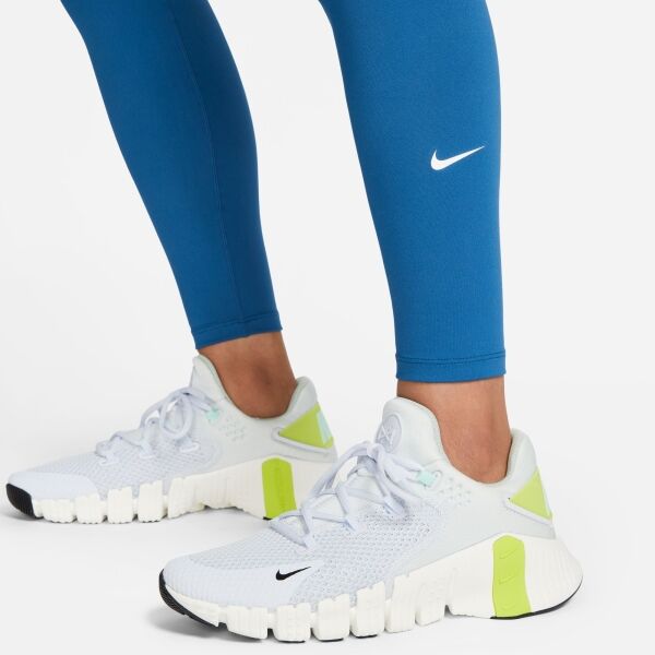 Nike ONE DF MR TGT W Damen Sportleggings, Blau, Größe M