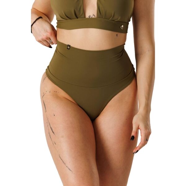 GOLDBEE SHAPEWEAR SWIMWEAR BOTTOMS Női karcsúsító bikini alsó, sötétzöld, méret M