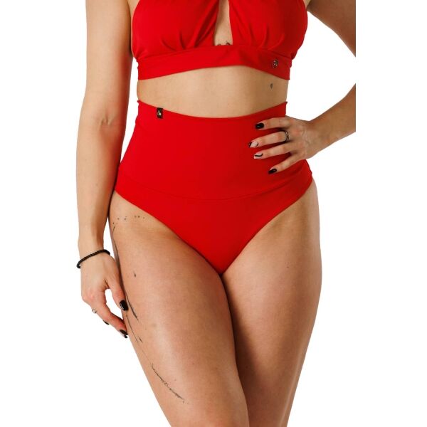 GOLDBEE SHAPEWEAR SWIMWEAR BOTTOMS Női karcsúsító bikini alsó, piros, méret XS