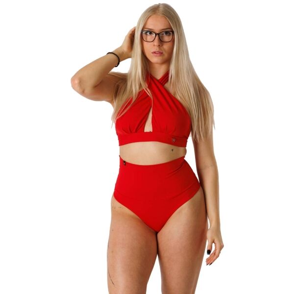 GOLDBEE SHAPEWEAR SWIMWEAR BOTTOMS Női Karcsúsító Bikini Alsó, Piros, Veľkosť XXL