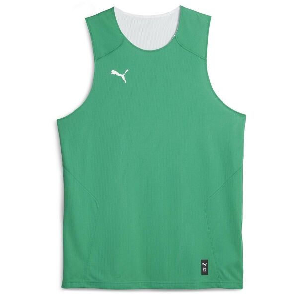 Puma HOOPS TEAM REVERSE PRACTICE JERSEY Мъжка фланелка за баскетбол, зелено, Veľkosť XS