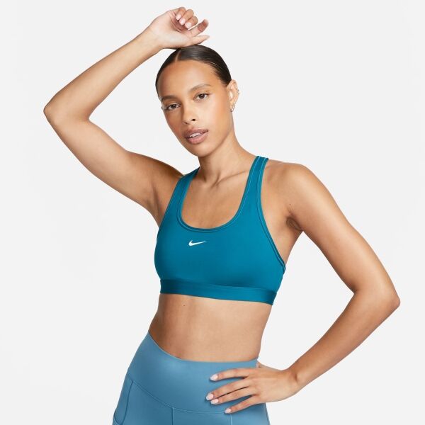 Nike SWSH LGT SPT BRA Дамско спортно бюстие, синьо, Veľkosť L