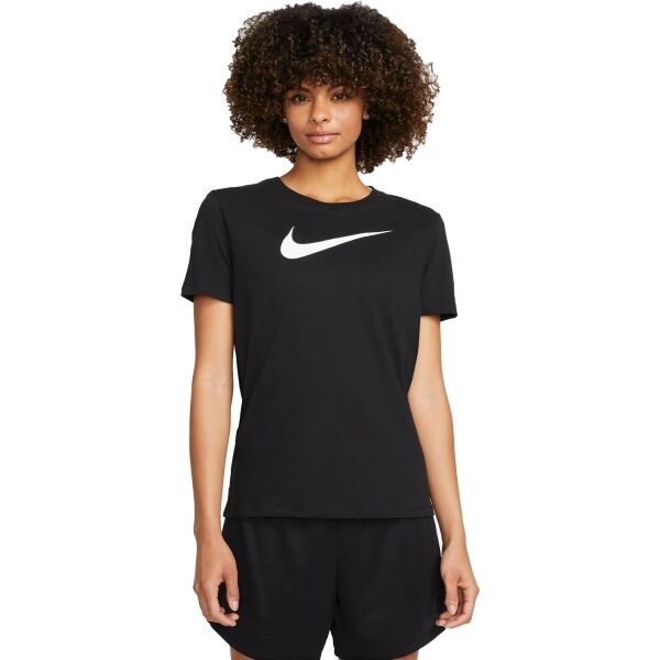 Nike NK DF TEE SWOOSH Női póló, fekete, méret XL