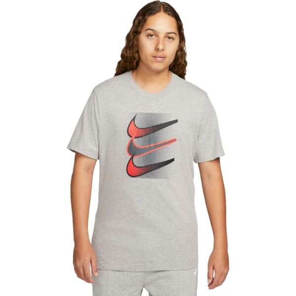 Nike NSW TEE 12MO SWOOSH Férfi póló, szürke, méret XXL
