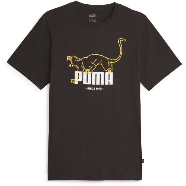 Puma GRAPHICS ANIMAL TEE Férfi póló, fekete, méret