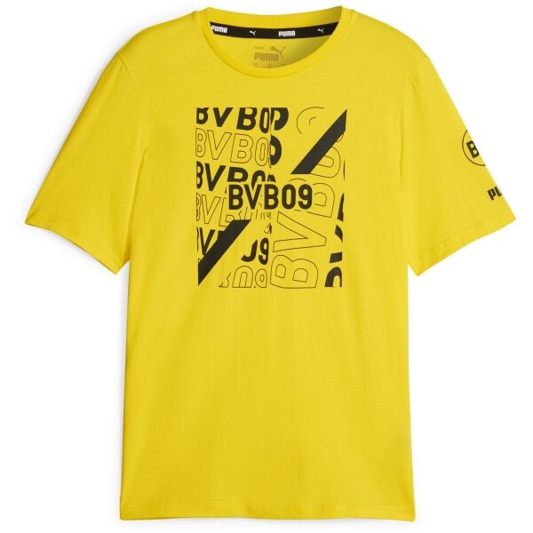 Puma BVB FTBLCORE GRAPHIC TEE Férfi póló, sárga, méret S