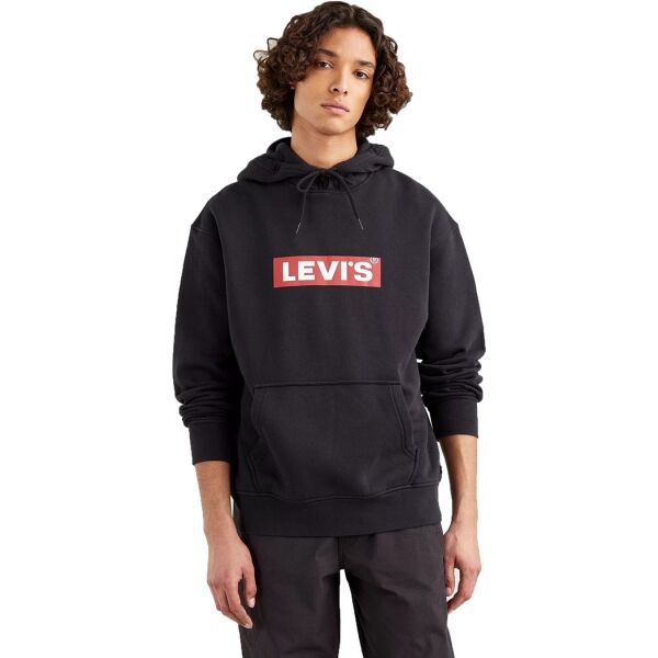 Levi's T3 RELAXD GRAPHIC HOODIE Herren Sweatshirt, Schwarz, Größe XL