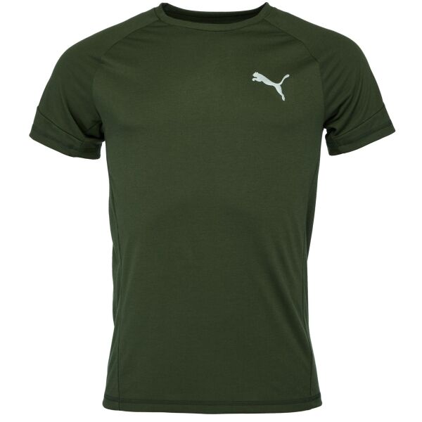 Puma EVOSTRIPE Мъжка тениска, тъмнозелено, Veľkosť XL