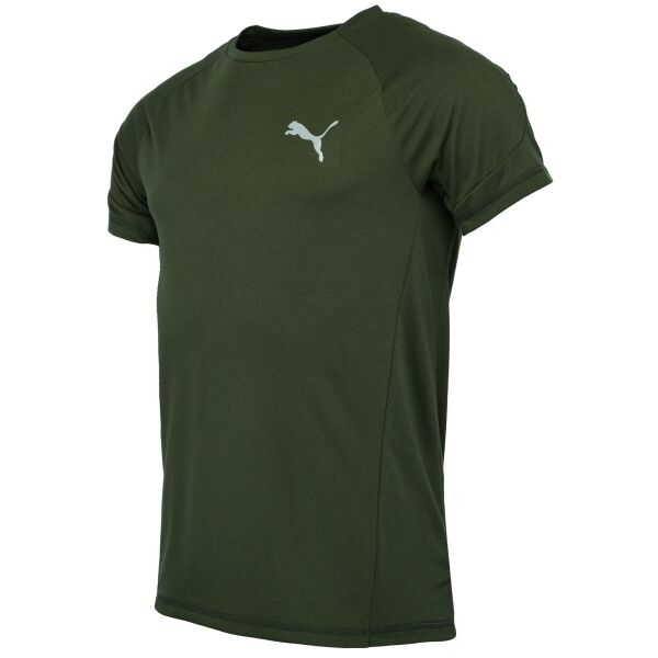 Puma EVOSTRIPE Мъжка тениска, тъмнозелено, Veľkosť XXL