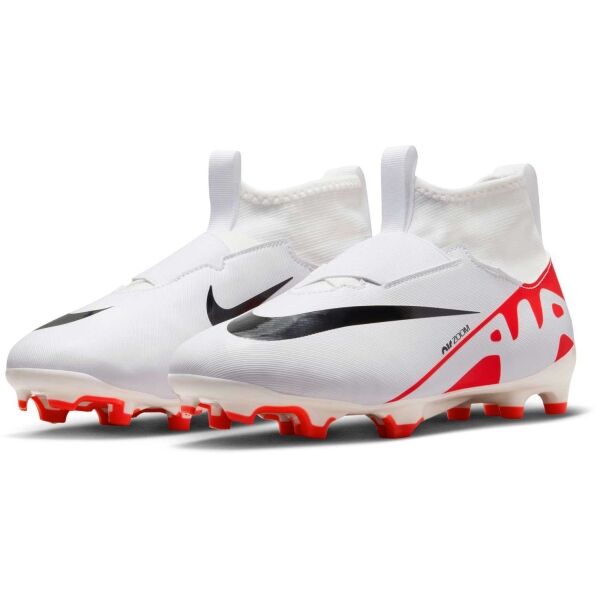 Nike JR ZOOM MERCURIAL SUPERFLY 9 ACADEMY FG/MG Детски футболни обувки, бяло, Veľkosť 38.5