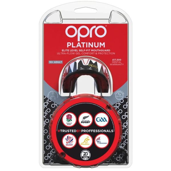 Opro PLATINUM Шини за предпазване на зъбите, черно, Veľkosť OS