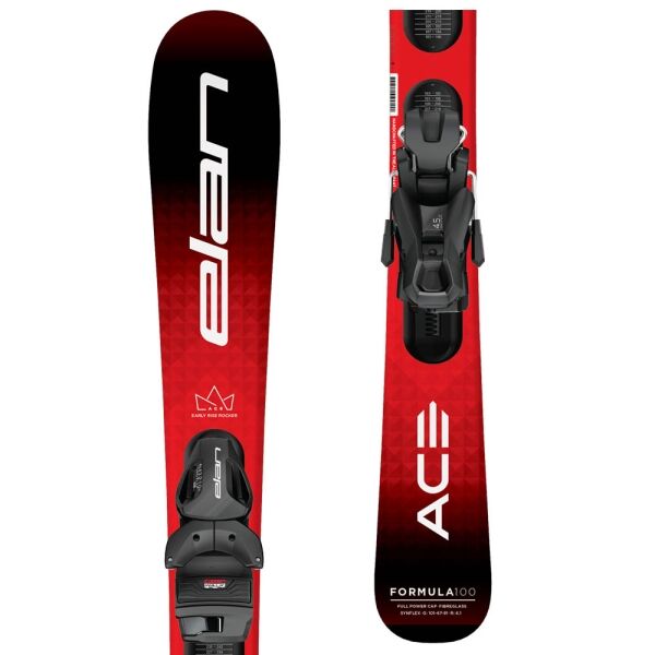 Elan FORMULA RED JRS EL 4.5 GW Детски ски за спускания, червено, Veľkosť 110