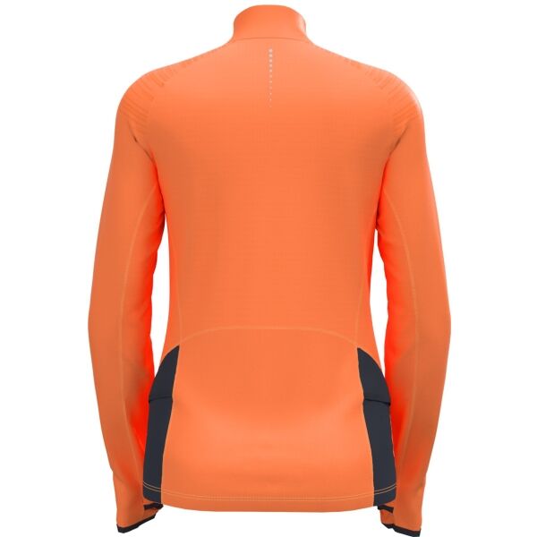 Odlo W MID LAYER 1/2 ZIP AXALP CERAMIWARM Damen Sportsweatshirt, Orange, Größe S