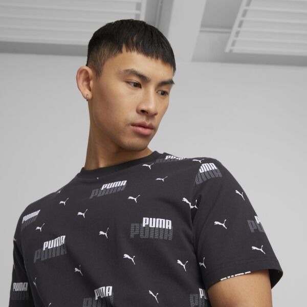 Puma  ESS+ LOGO POWER AOP Мъжка тениска, черно, Veľkosť XL