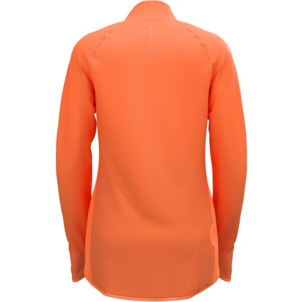 Odlo W ZEROWEIGHT MID LAYER 1/2 ZIP Damen Sweatshirt, Orange, Größe XS