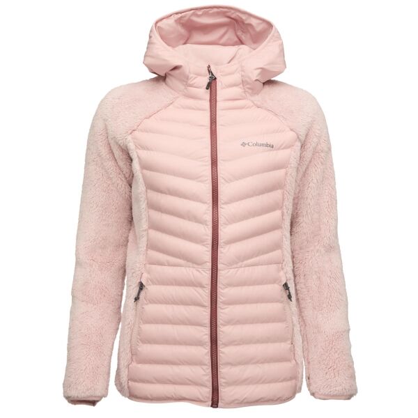 Columbia POWDER LITE SHERPA HYBRID FULL ZIP Női kabát, rózsaszín, méret M