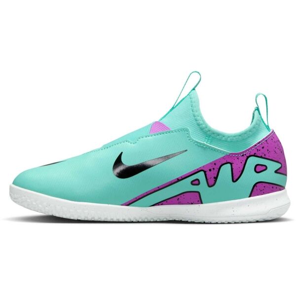 Nike JR ZOOM MERCURIAL VAPOR 15 ACADEMY IC Детски обувки за зала, тюркоазено, Veľkosť 37.5