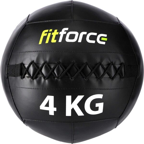 Fitforce WALL BALL 4 KG Medizinball, Schwarz, Größe 4 KG