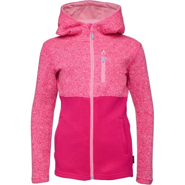 Lewro HAZE Gyerek fleece pulóver, rózsaszín, méret 128-134