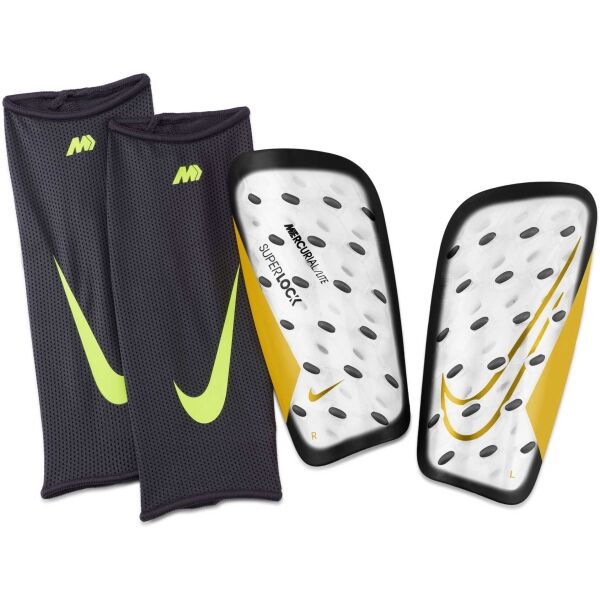 Nike MERCURIAL LITE SUPERLOCK Férfi futball sípcsontvédő, fehér, méret