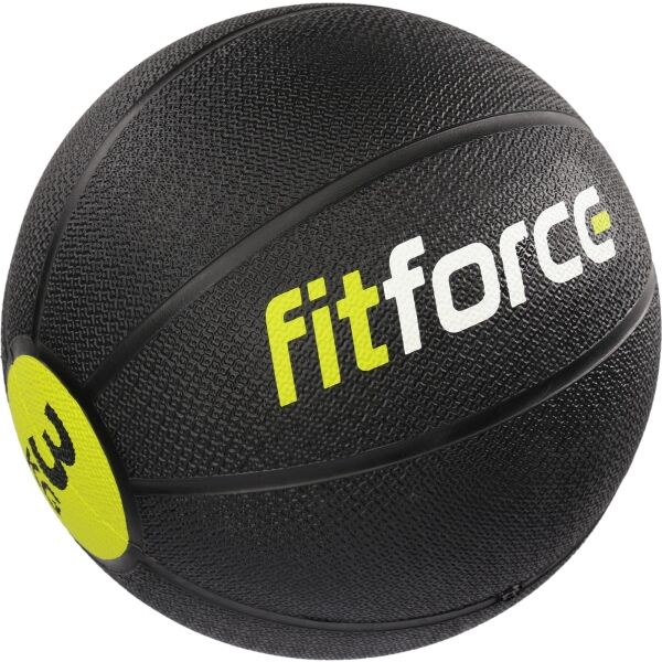 Fitforce MEDICINE BALL 3 KG Medizinball, Schwarz, Größe 3 KG