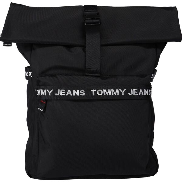Tommy Hilfiger TJM ESSENTIAL ROLLTOP BACKPACK Városi hátizsák, fekete, méret os