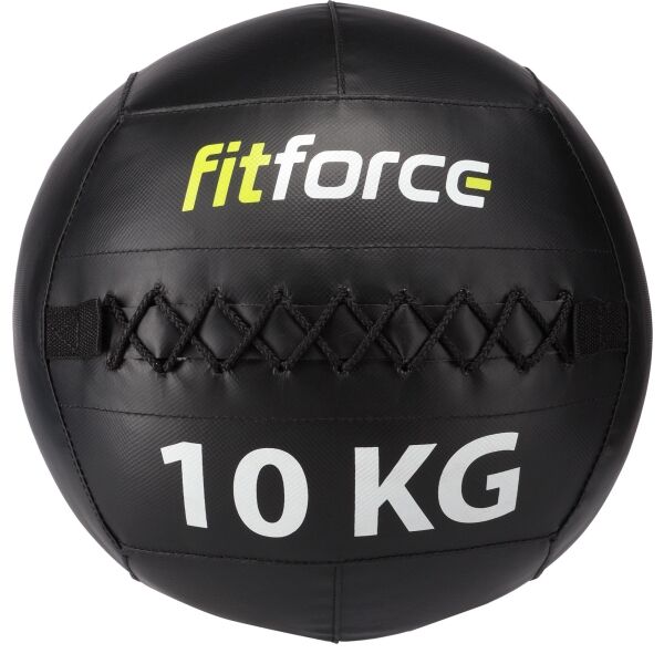 Fitforce WALL BALL 10 KG Медицинска топка, черно, Veľkosť 10 КГ
