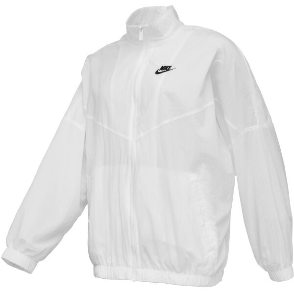 Nike NSW ESSNTL WR WVN JKT Дамско яке за бягане, бяло, Veľkosť S