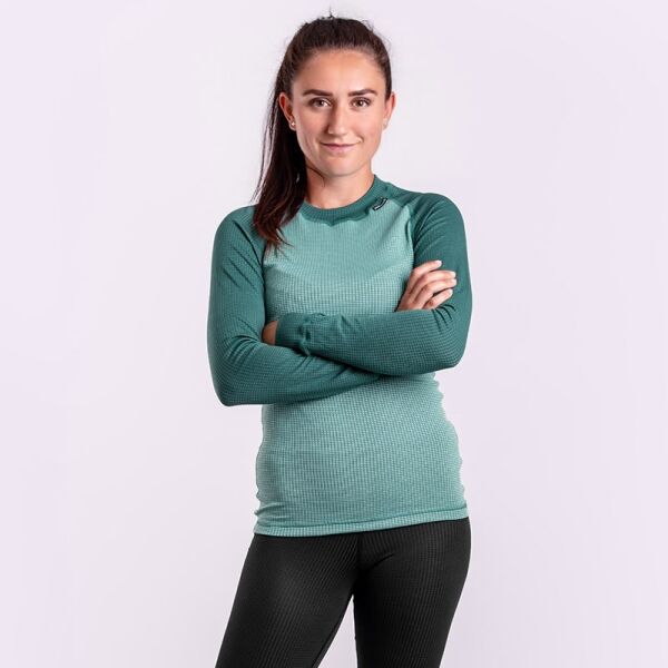 PROGRESS MICROSENSE LS Damen-T-Shirt, Türkis, Größe M