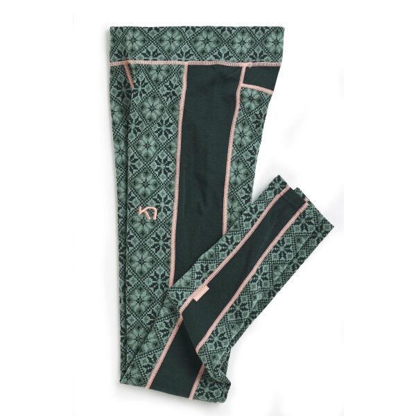KARI TRAA ROSE HIGH WAIST PANT Дамски термо панталони, зелено, Veľkosť L