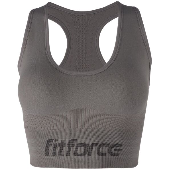 Fitforce SANCY Дамско фитнес бюстие, сиво, Veľkosť XL