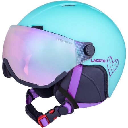 Laceto TURCHESE VISOR - Kids' ski helmet
