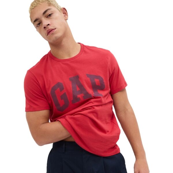 GAP V-BASIC LOGO T Férfi póló, piros, méret XL