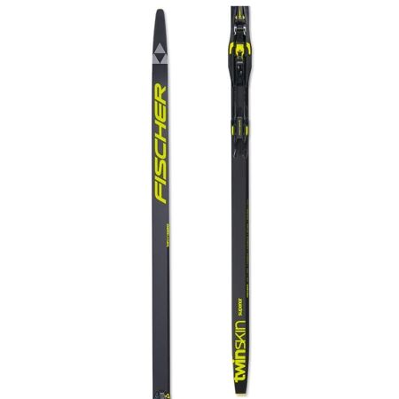 Fischer TWIN SKIN SUPERIOR STIFF SET + BDG RACE CLASSIC - Cross country skis with mohair skins