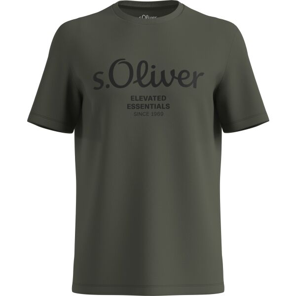 s.Oliver LOGO T-NOOS Férfi póló, khaki, méret XL