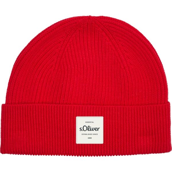 s.Oliver RL BEANIE Мъжка шапка, червено, размер