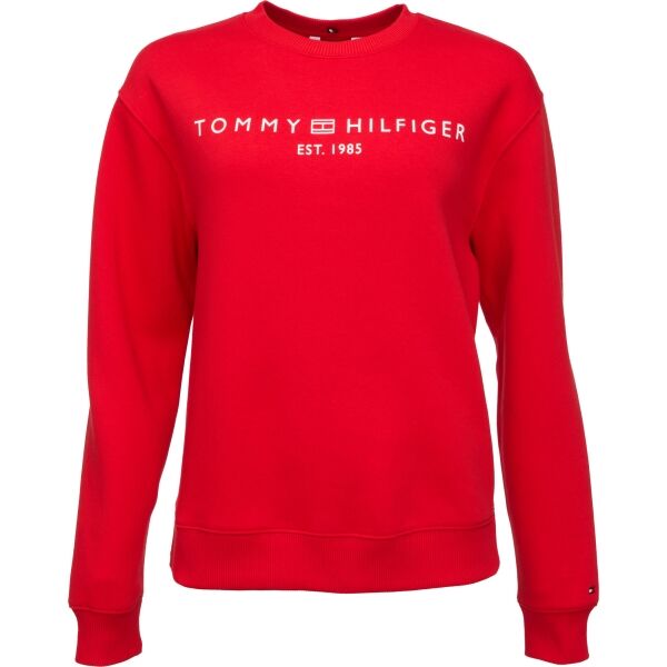 Tommy Hilfiger MDRN REG CORP LOGO C-NK SWTSHRT Női pulóver, piros, méret XS