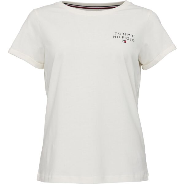 Tommy Hilfiger TH ORIGINAL-SHORT SLEEVE T-SHIRT Damenshirt, Weiß, Größe XL